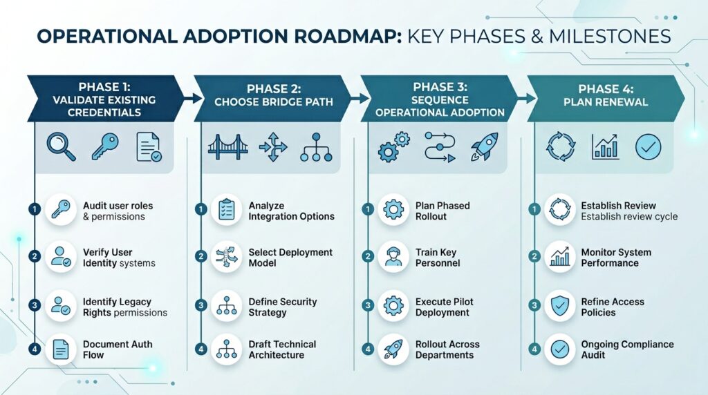 Four-phase migration roadmap from ITIL 4 to ITIL Version 5.