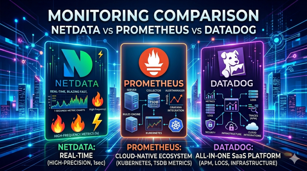 Netdata vs Prometheus vs Datadog: Where Each Tool Fits